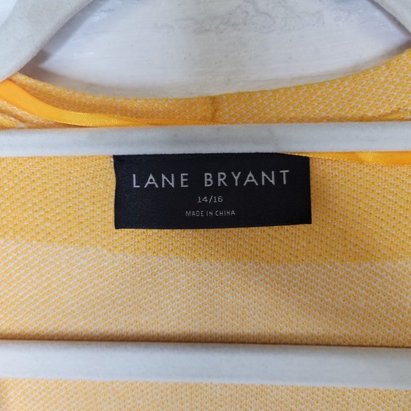 Lane Bryant Women's Size 14/16 Cardigan Sweater Pink Purple Yellow Open Front - Picture 3 of 4